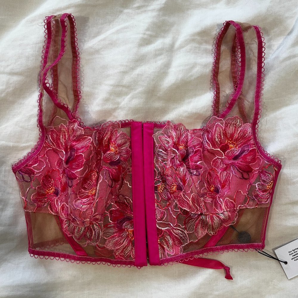 For Love & Lemons Embroidery Corset NWT